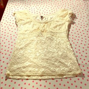 Maurices cream Lacey top